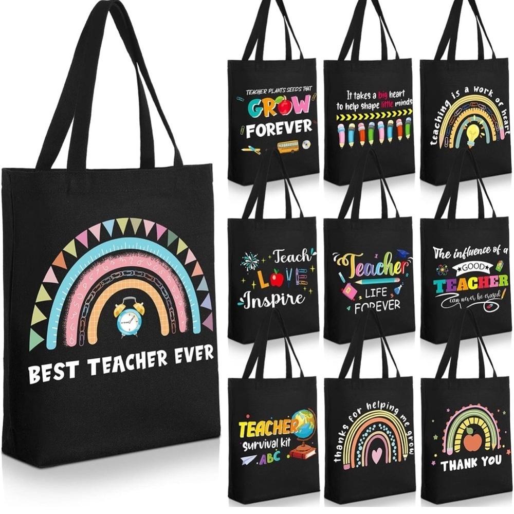Black Teacher-Themed Shoulder Bag (Random 1pc) - Picture 1 of 6